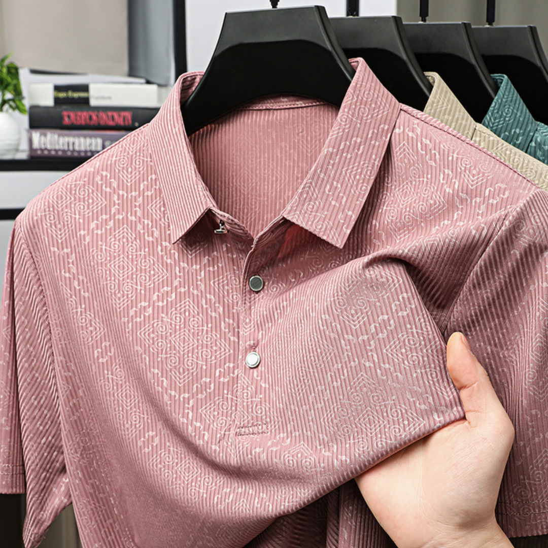Lightweight Pattern Polo by Haven Hills | 50% extra off - 2nd and 3th polo