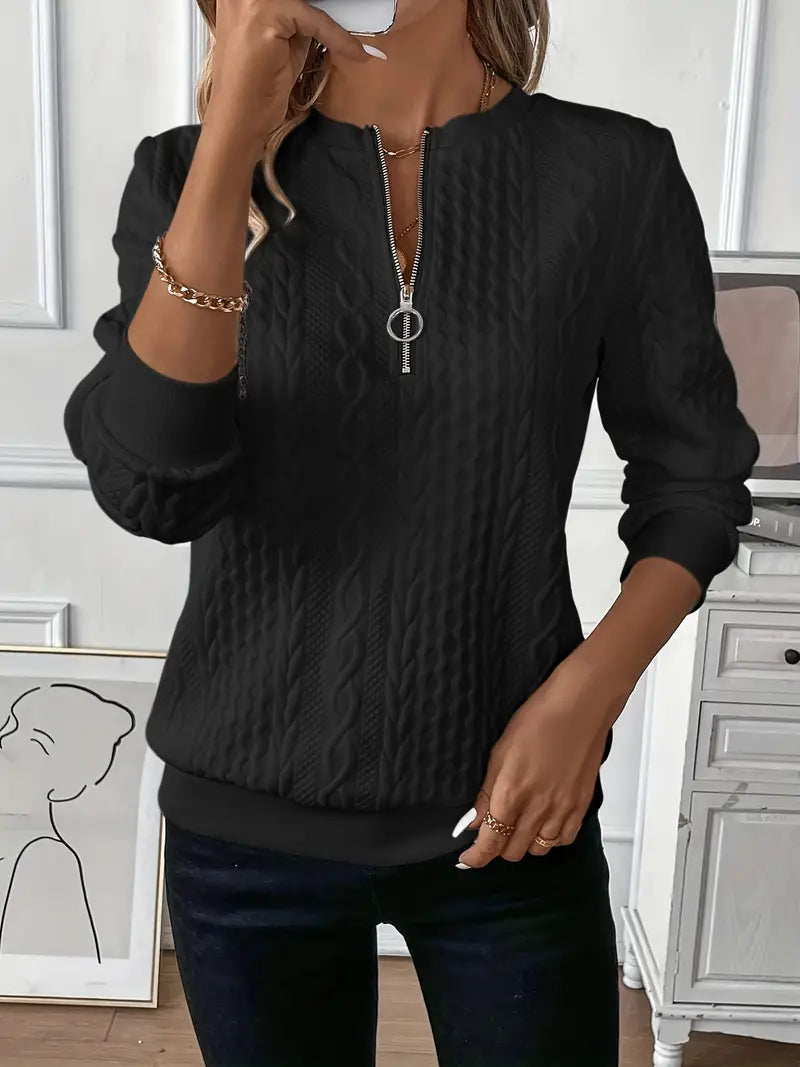 Melanie | Trendy sweater with cable knit pattern