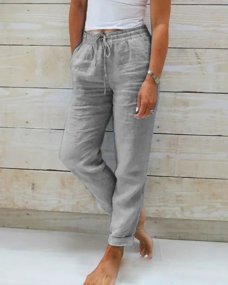 Eloise | Casual linen blend pants