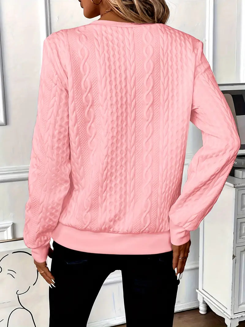 Melanie | Trendy sweater with cable knit pattern