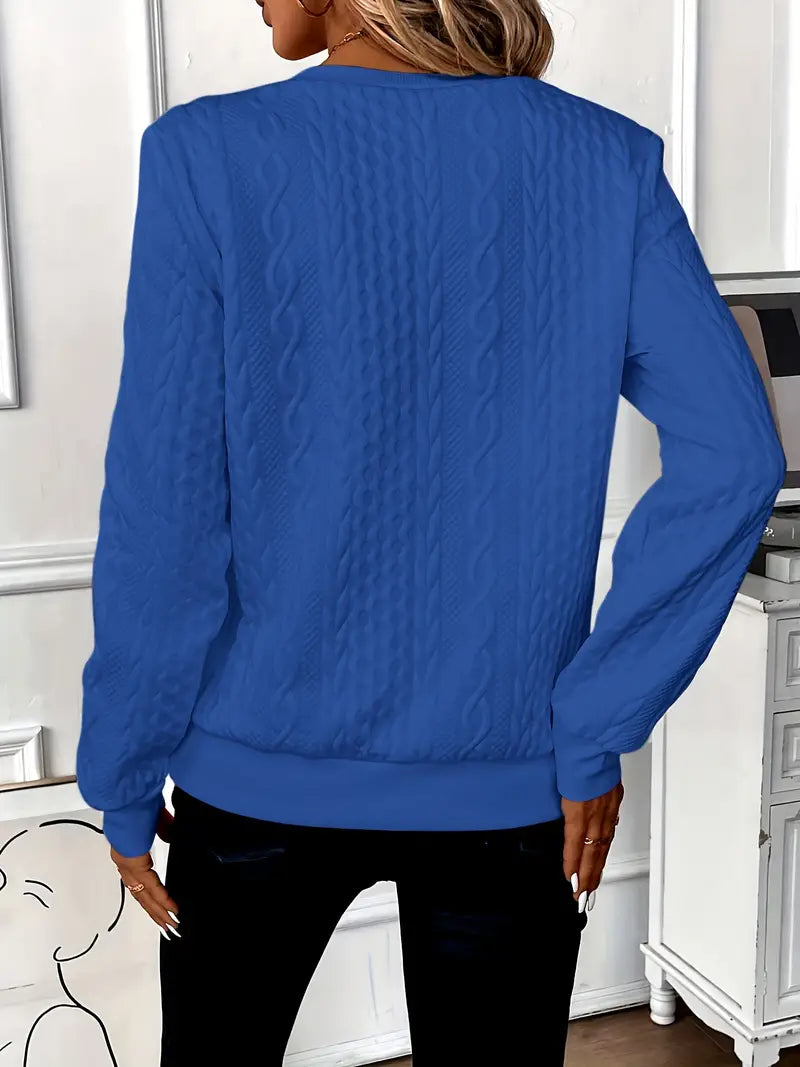 Melanie | Trendy sweater with cable knit pattern