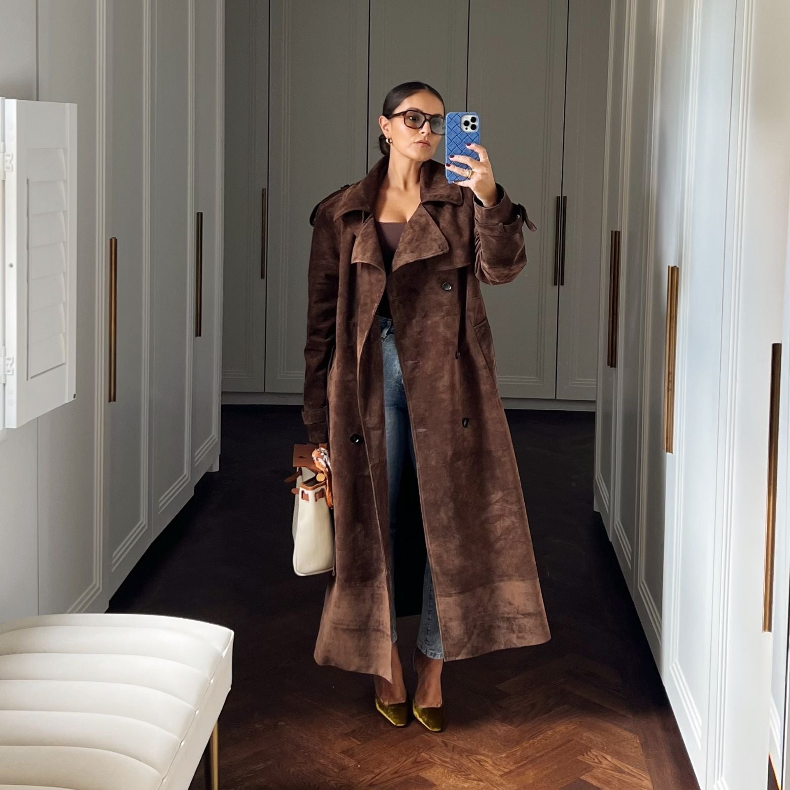 Harrison Suede Trenchcoat