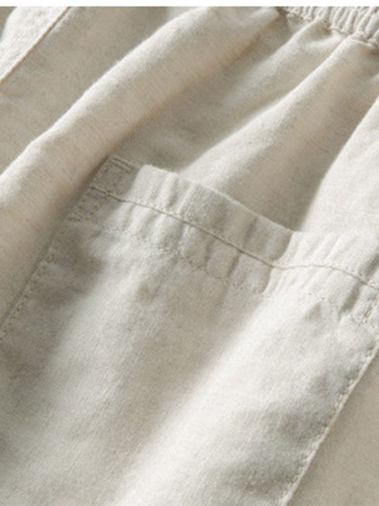 Geometric Jacquard Cuban Shirt & Straight Leg Linen Pants by Haven Hills