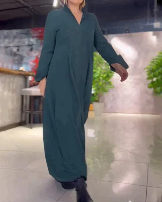 Evie - Retro Vibe Loose Fit Maxi Dress