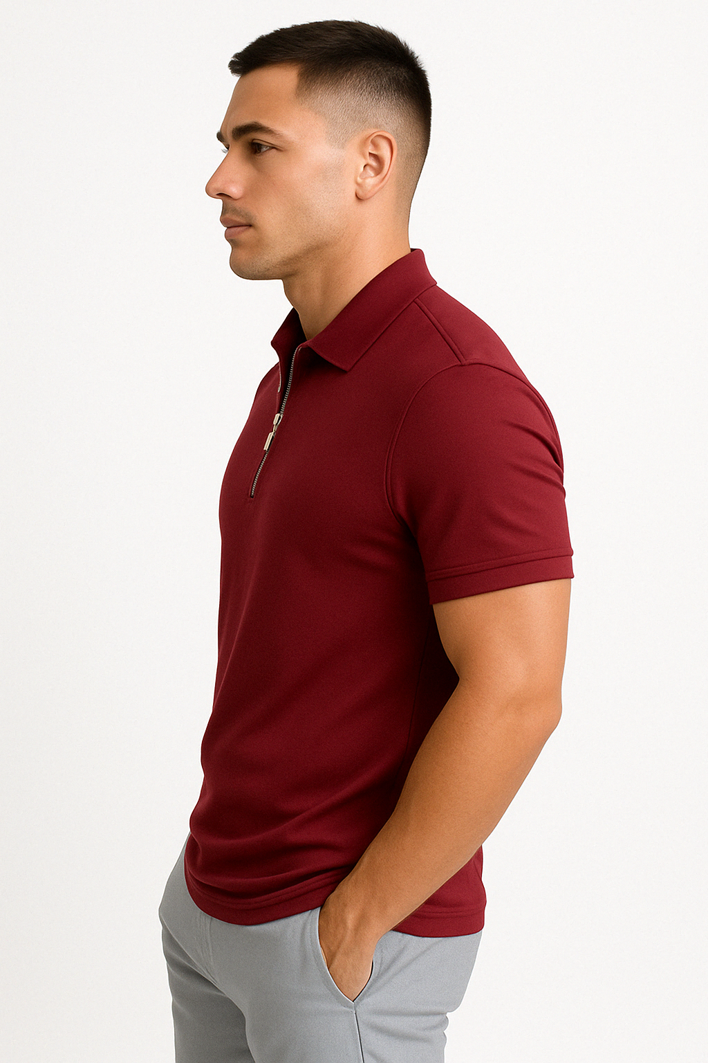 Lucente™ | Mid Zip Polo Shirt
