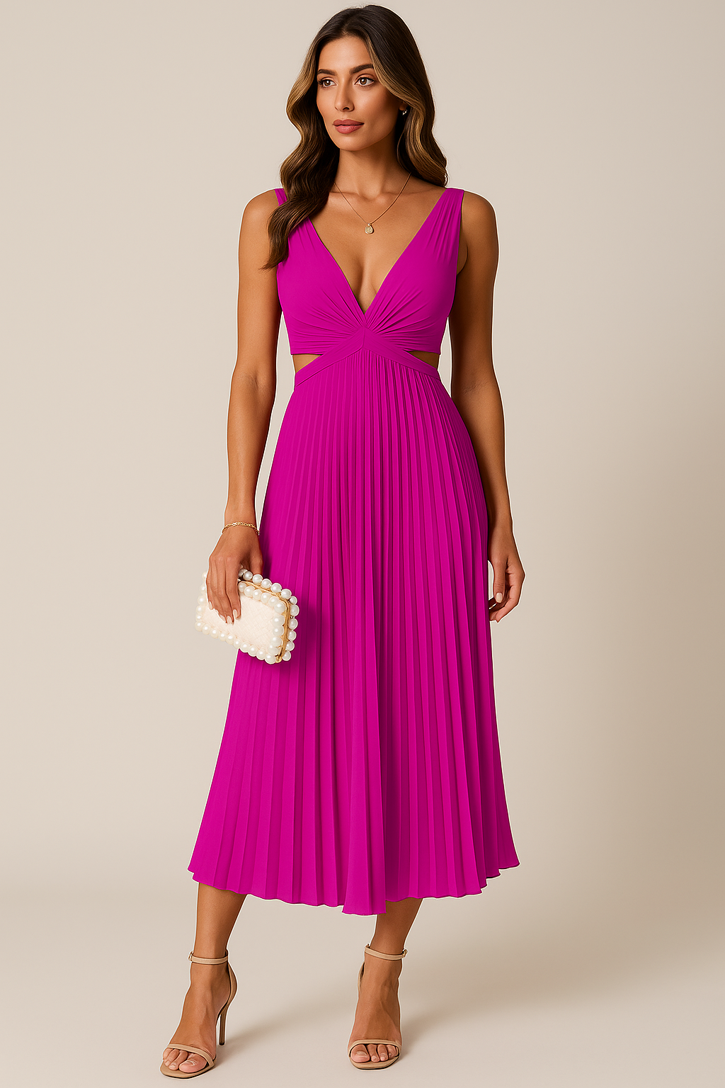 Victoria | Elegant V-neckline Dress