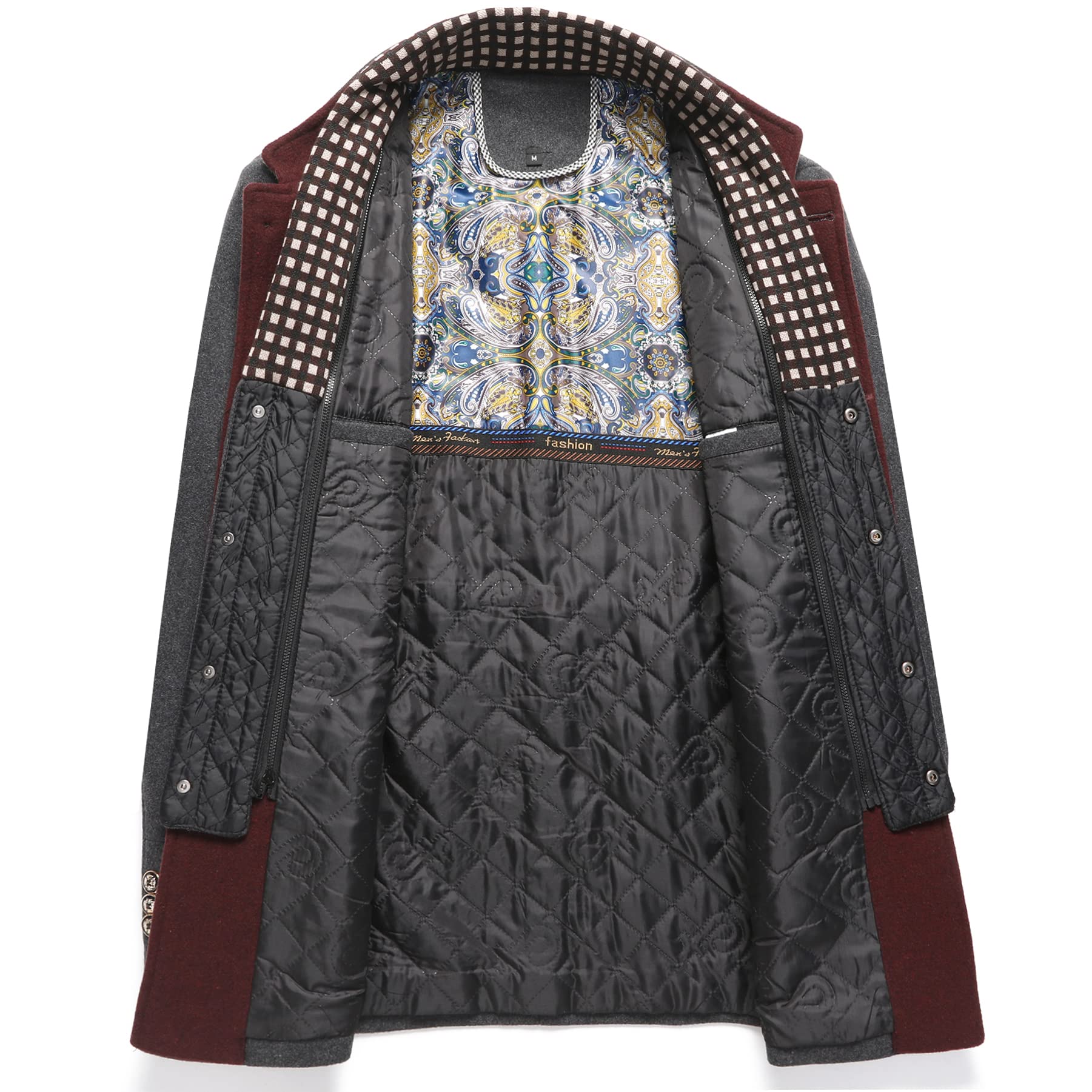 Emilio™ | Men's Winter Wool Blend Coat with Removable Scarf