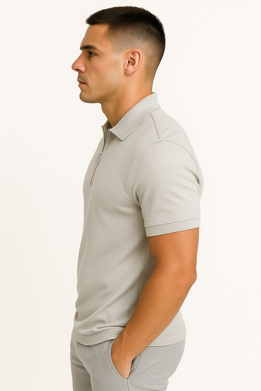 Lucente™ | Mid Zip Polo Shirt