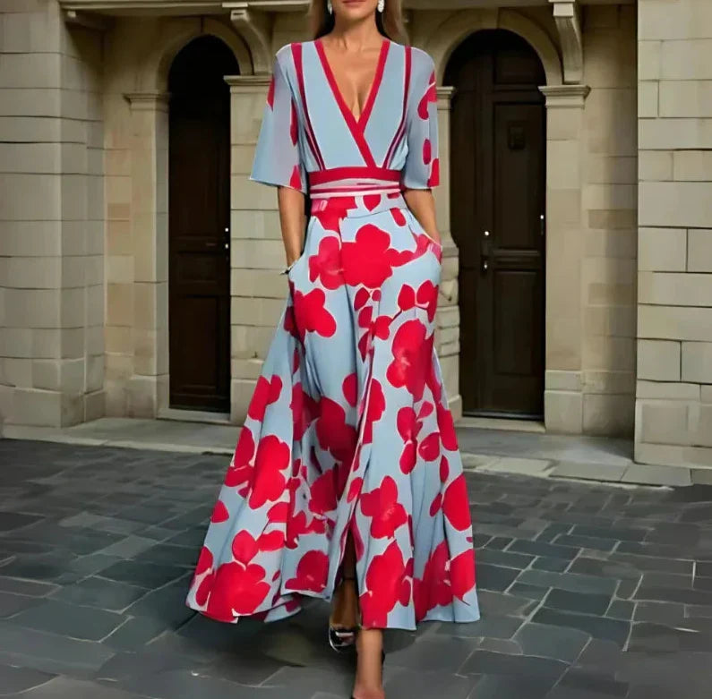 Celine | Elegant Dress with Floral Print