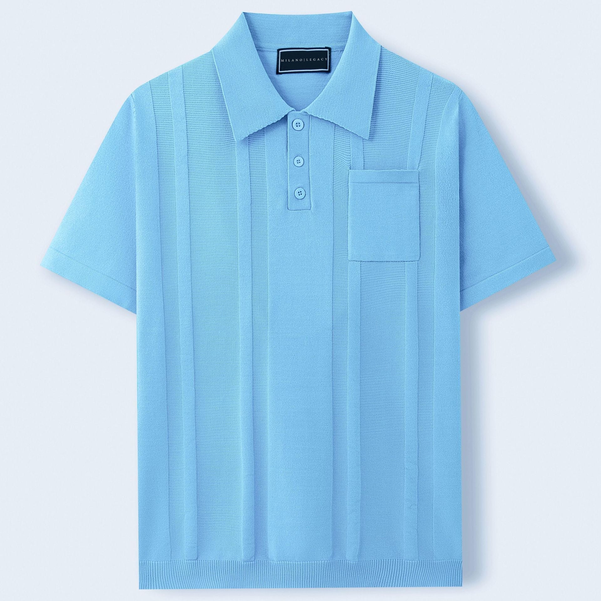 Short-Sleeved Textured Polo by Haven Hills