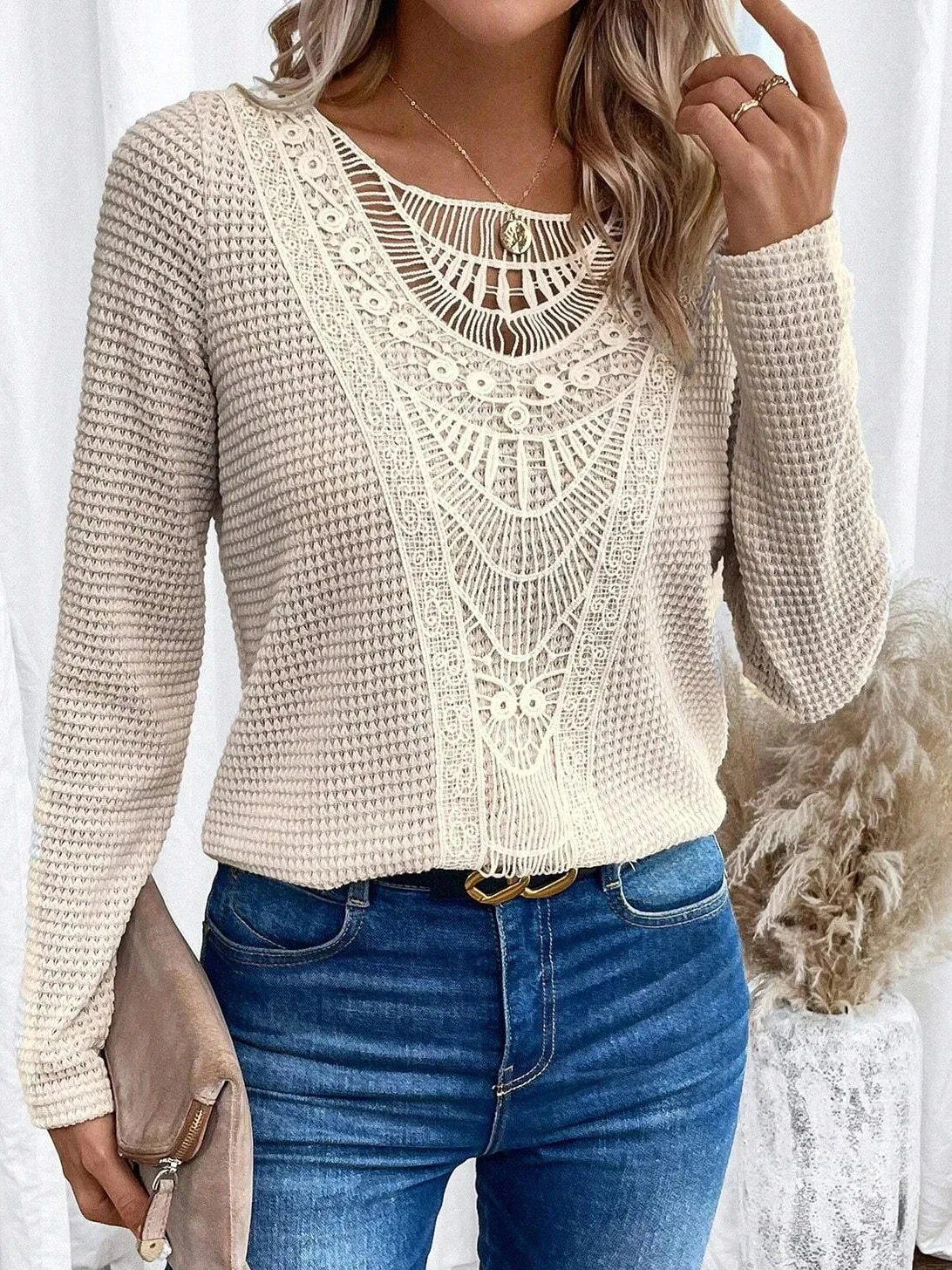 Mel | Sweater with boho pattern