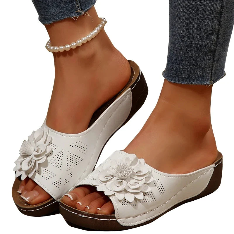 Flora | Orthopedic Flower Wedge Sandals