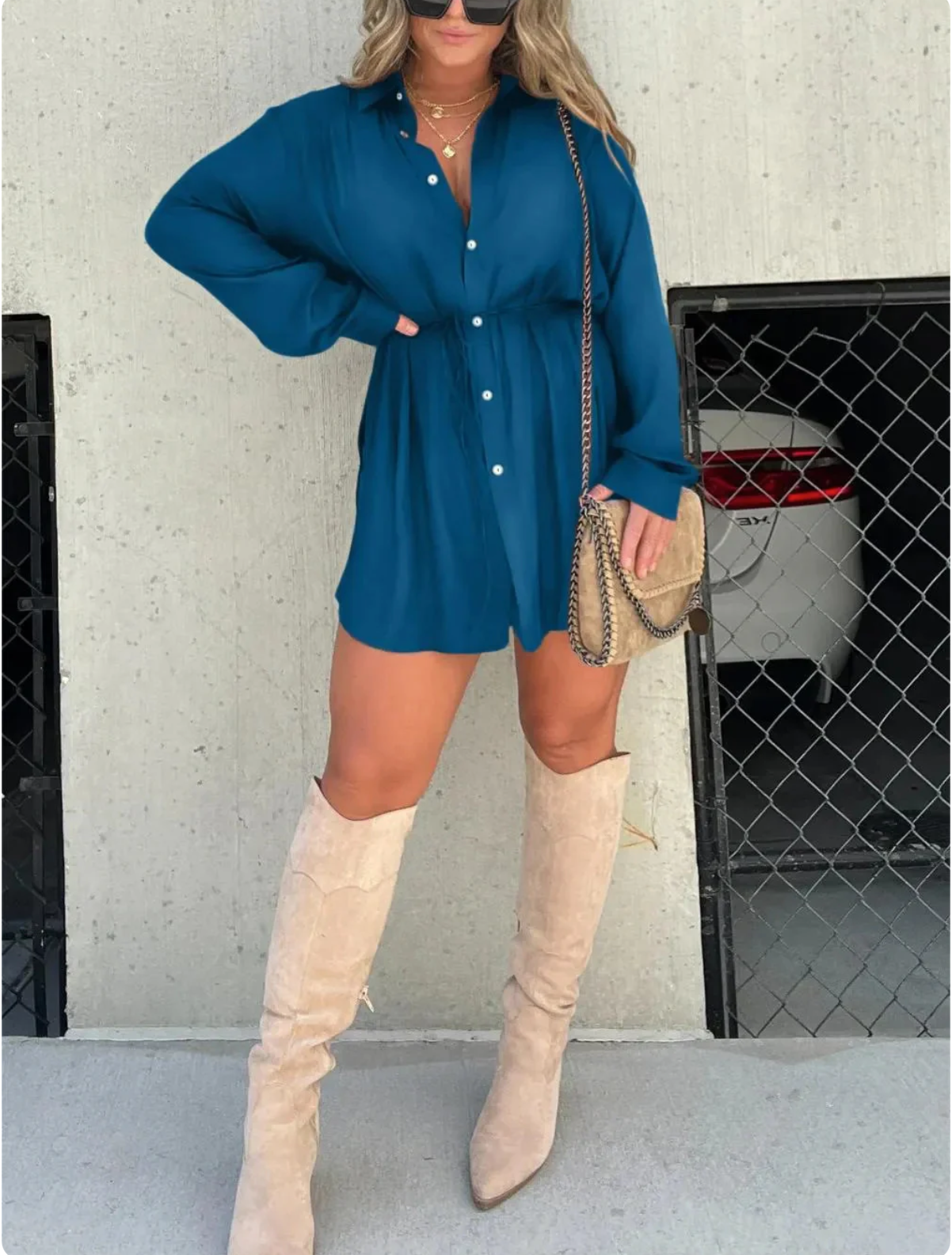 Jessica | Modern Satin Romper Dress