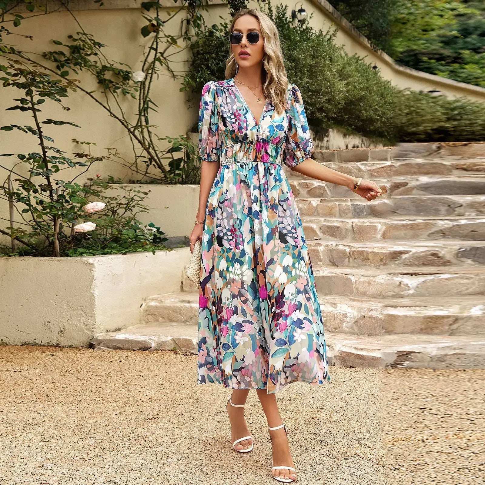 Ezme | Charming Midi Dress with Playful Print