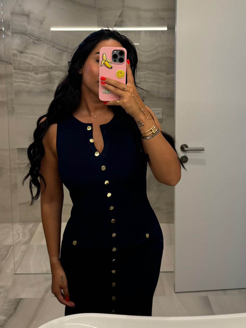 Elisa | Maxi Dress with Golden Details