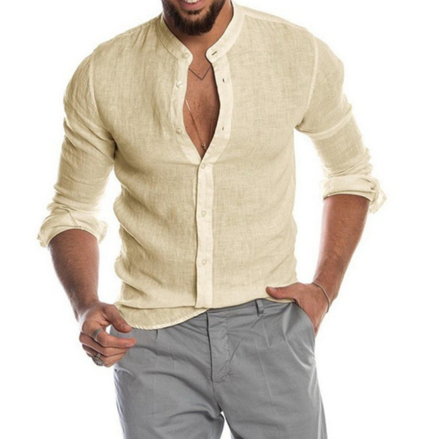 William | Stylish Men's Shirts with Buttons and Mandarin Collar