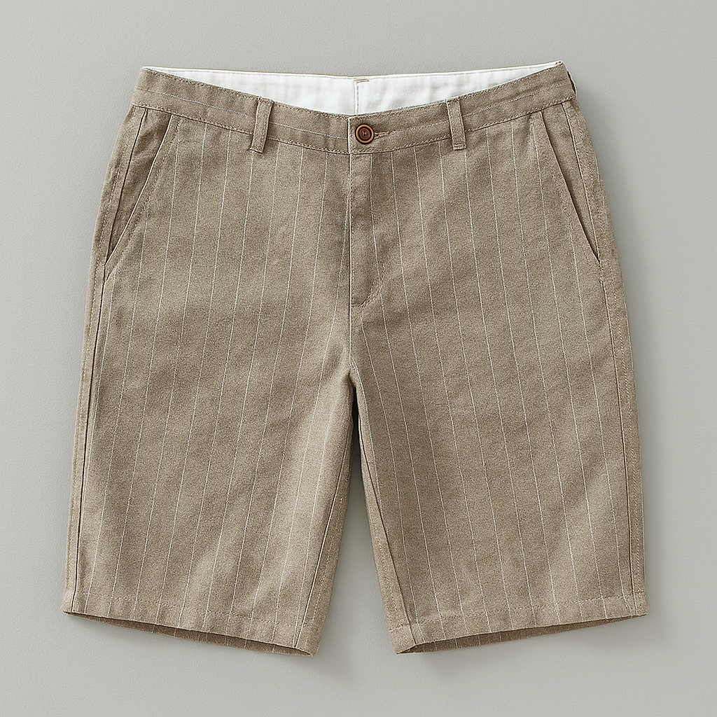 Mercer Pinstripe Linen Shorts