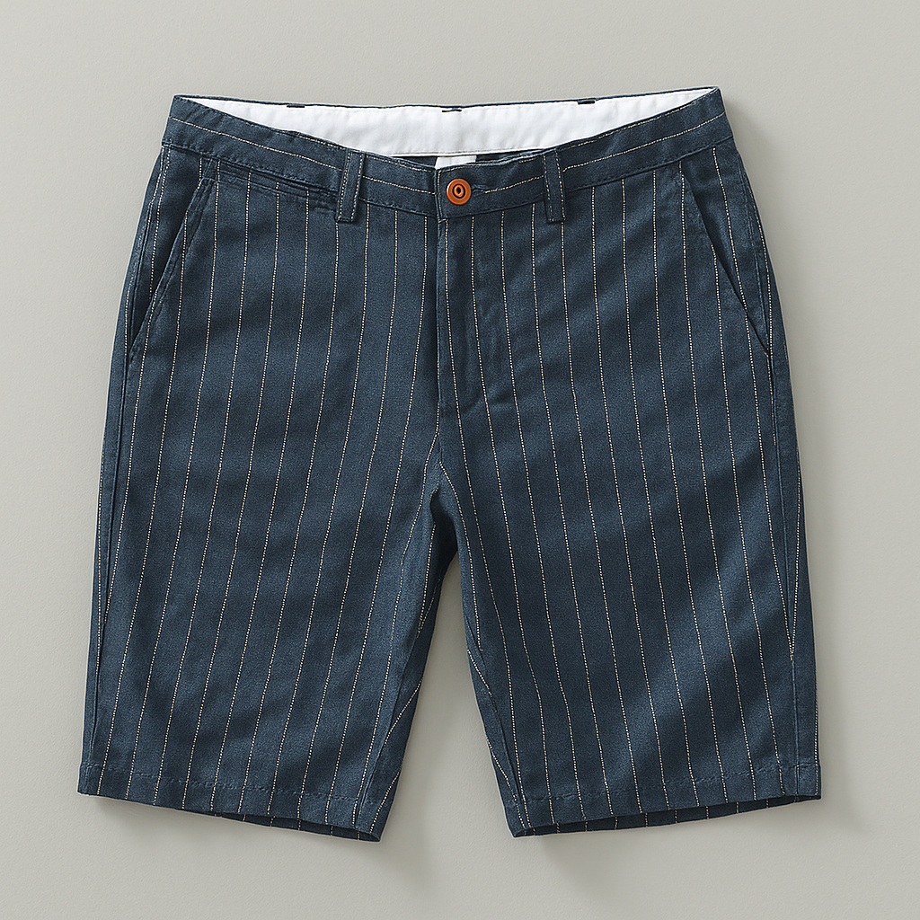 Mercer Pinstripe Linen Shorts