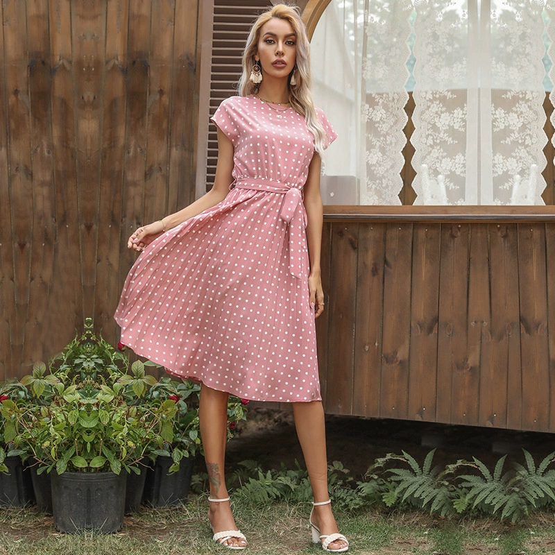 Shania | Elegant polka dot dress