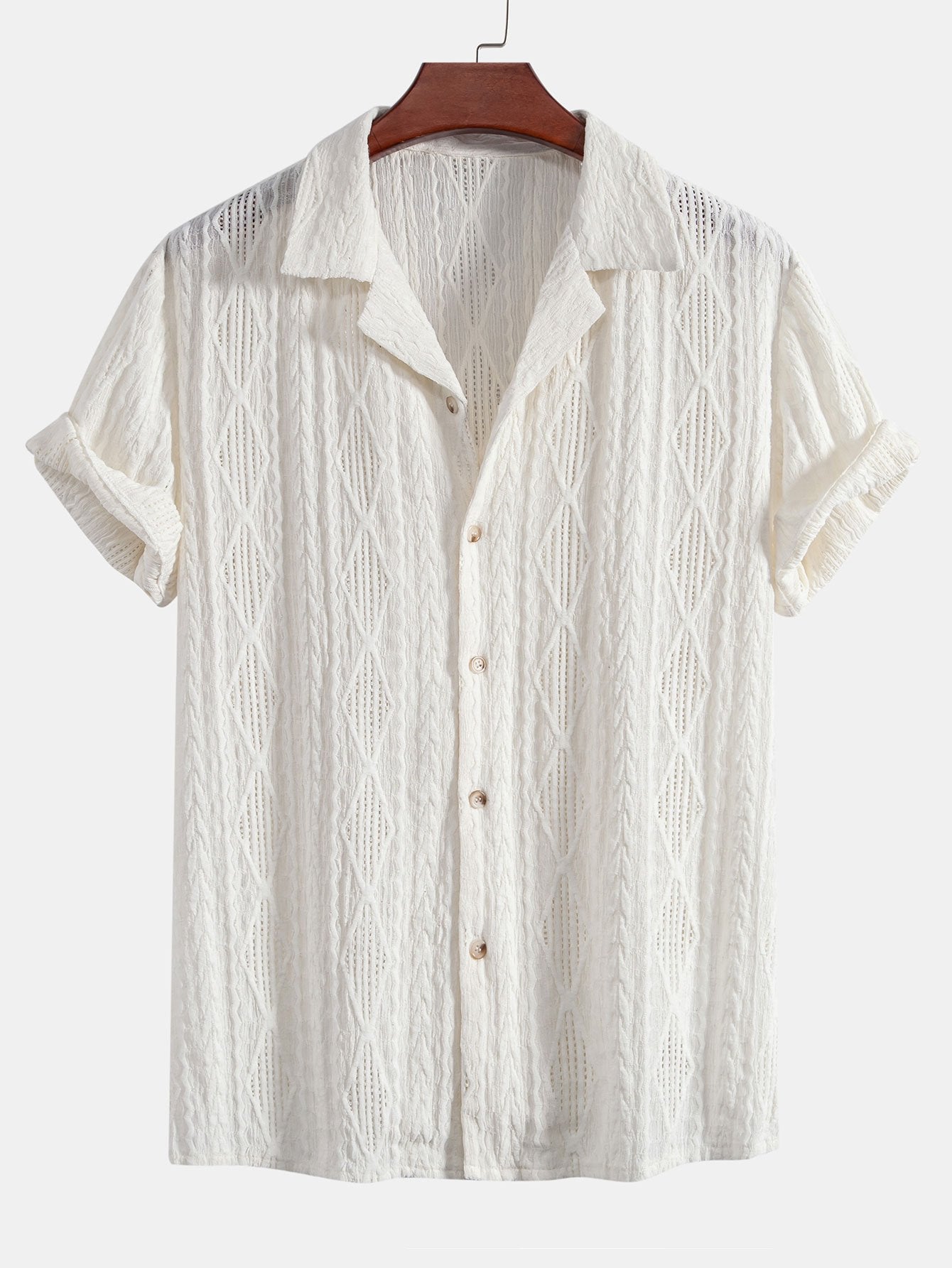 Geometric Jacquard Cuban Shirt & Straight Leg Linen Pants by Haven Hills