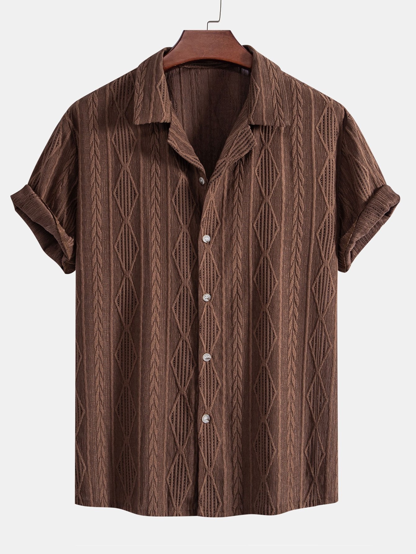 Geometric Jacquard Cuban Shirt & Straight Leg Linen Pants by Haven Hills