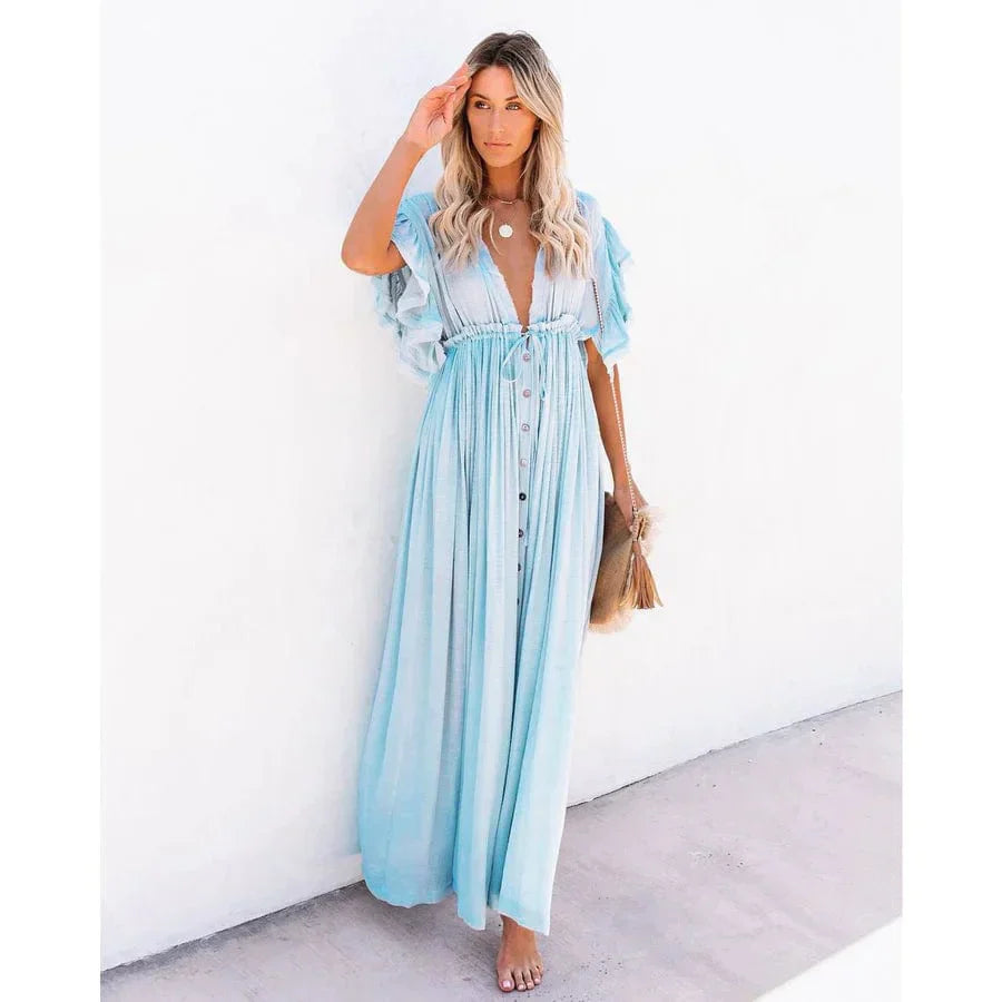Luna™ Maxi Light Blue Ibiza Dress