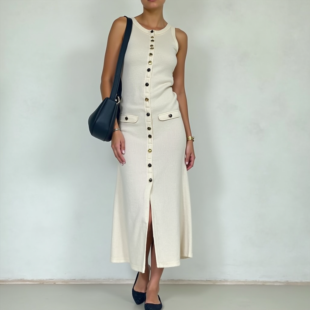 Elisa | Maxi Dress with Golden Details