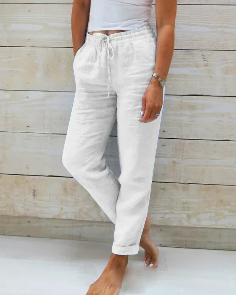 Eloise | Casual linen blend pants