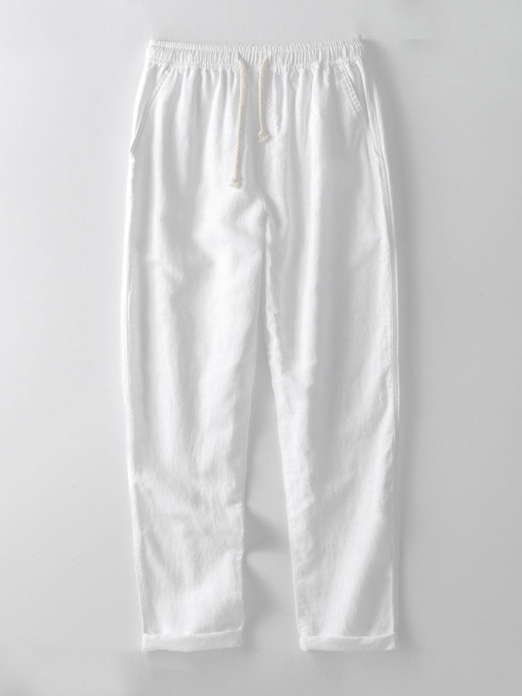 Geometric Jacquard Cuban Shirt & Straight Leg Linen Pants by Haven Hills