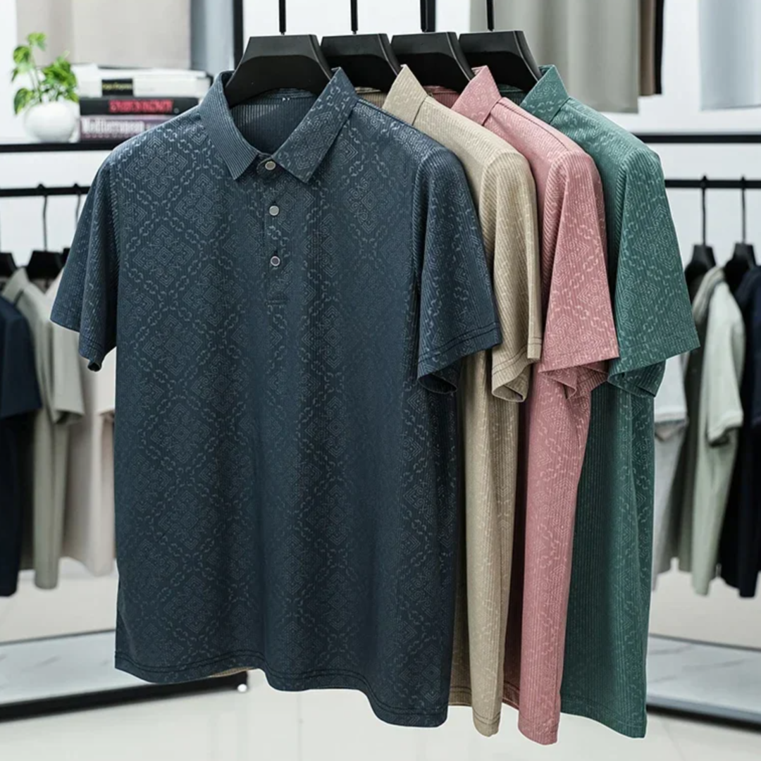 Lightweight Pattern Polo by Haven Hills | 50% extra off - 2nd and 3th polo