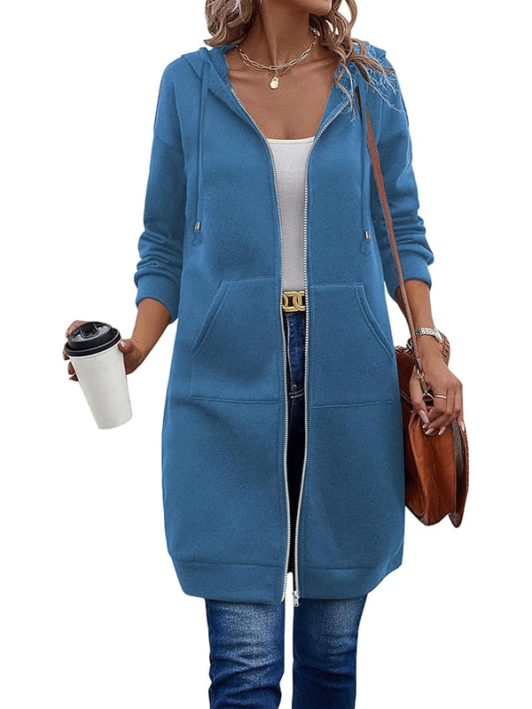 Haven Hills - Long Sleeve Hooded Sweater with Zipper