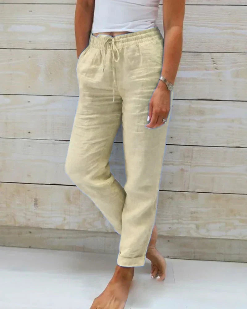 Eloise | Casual linen blend pants