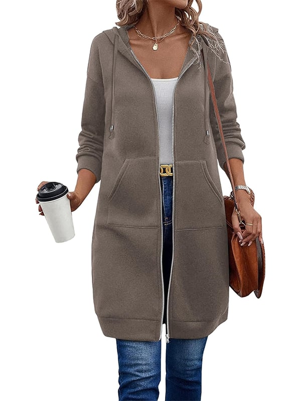Haven Hills - Long Sleeve Hooded Sweater with Zipper