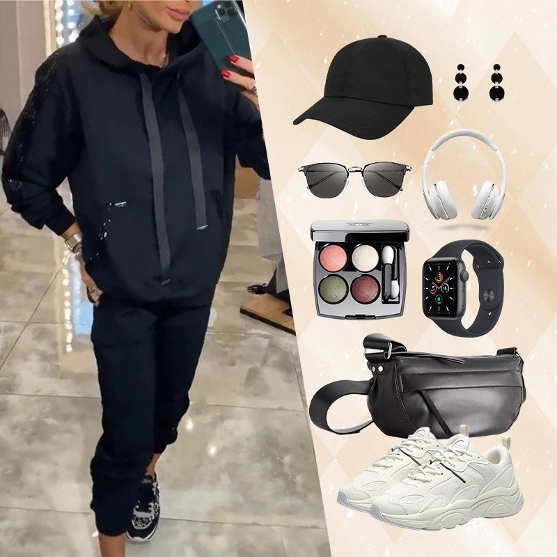 Sofía - 2-Piece Set: Hooded Sweatshirt with Drawstring + Pants
