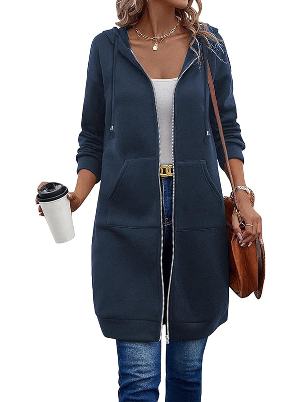 Haven Hills - Long Sleeve Hooded Sweater with Zipper