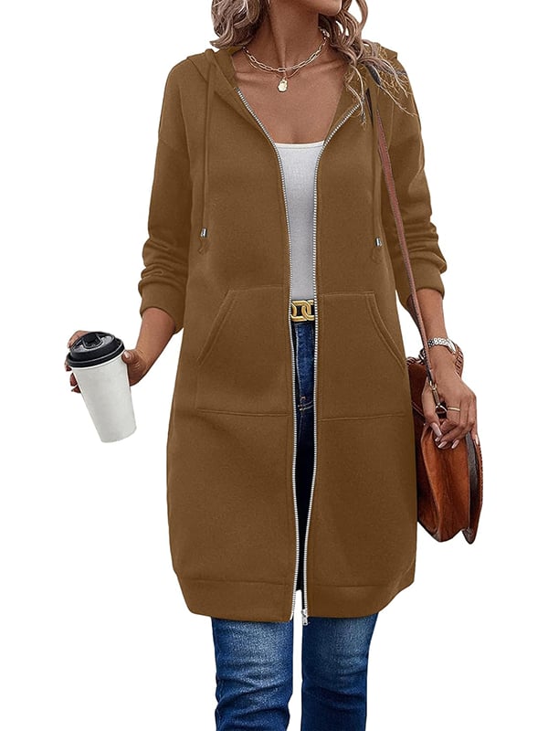 Haven Hills - Long Sleeve Hooded Sweater with Zipper