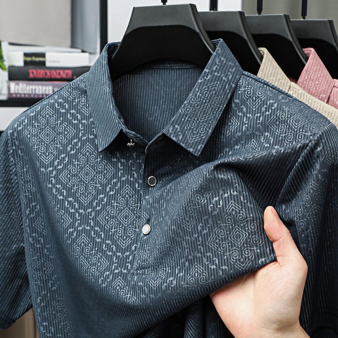 Lightweight Pattern Polo by Haven Hills | 50% extra off - 2nd and 3th polo