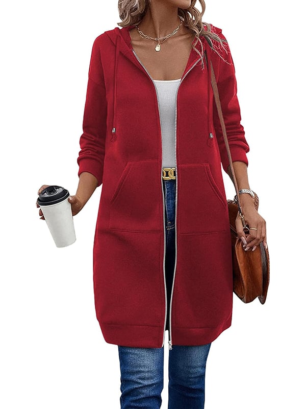 Haven Hills - Long Sleeve Hooded Sweater with Zipper