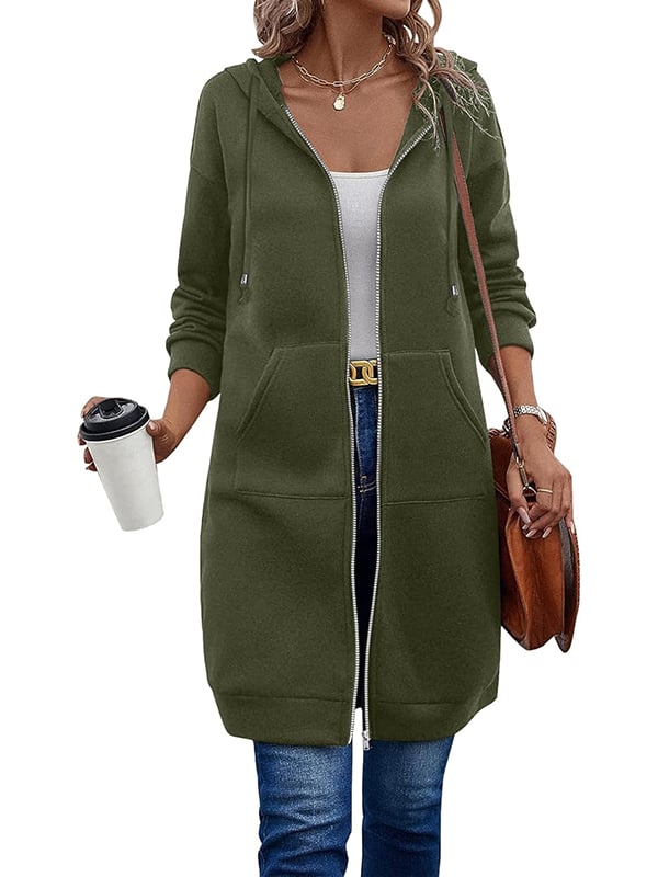 Haven Hills - Long Sleeve Hooded Sweater with Zipper