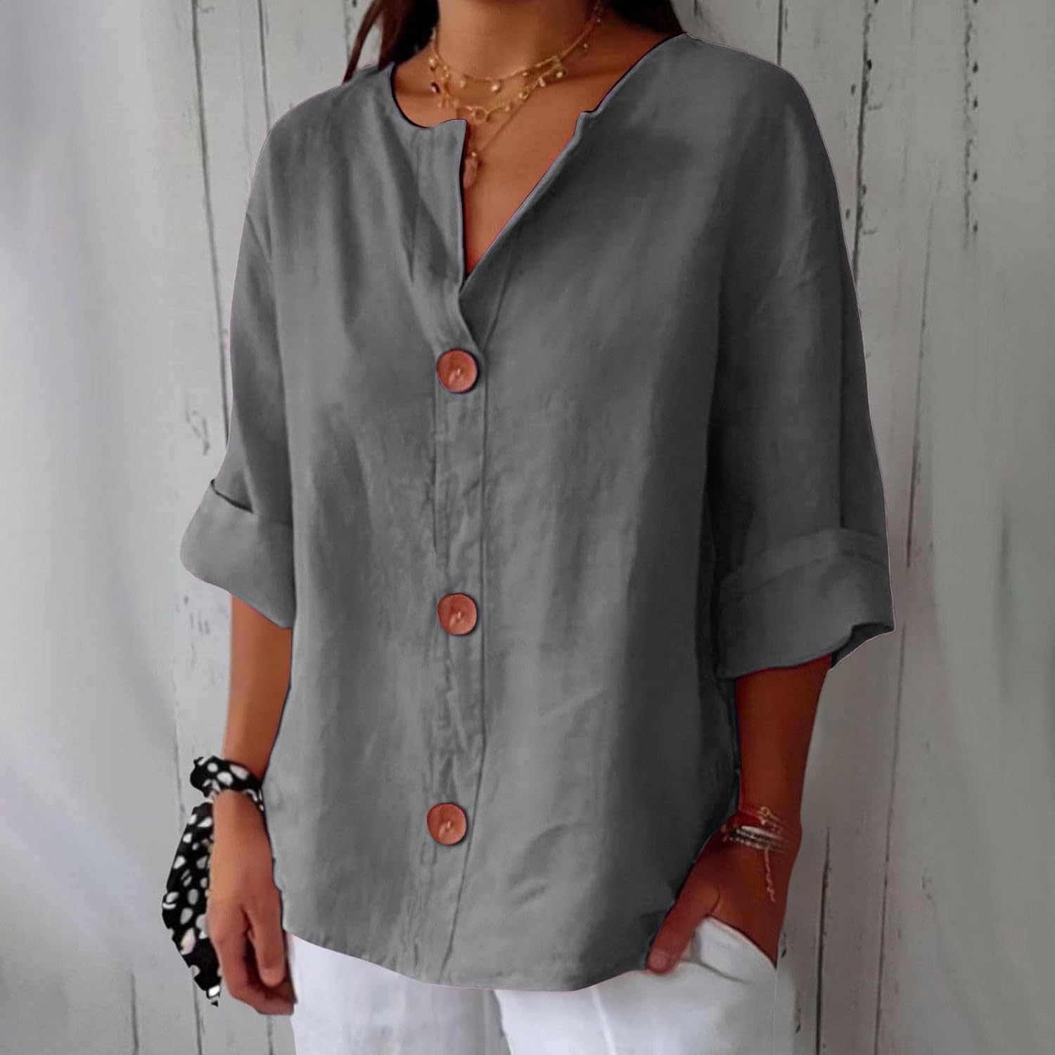 Clara | Relaxed Linen Blouse