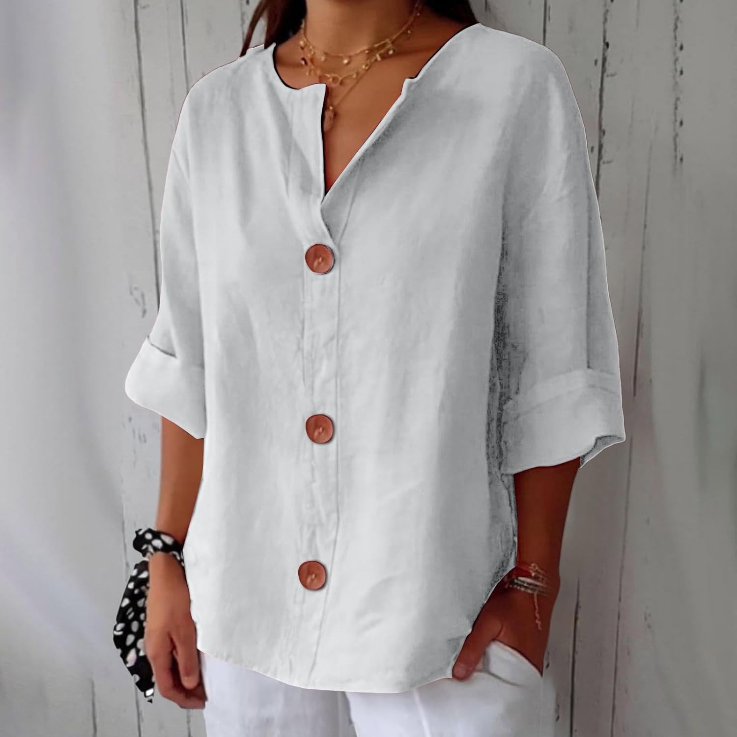 Clara | Relaxed Linen Blouse