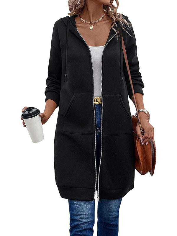 Haven Hills - Long Sleeve Hooded Sweater with Zipper