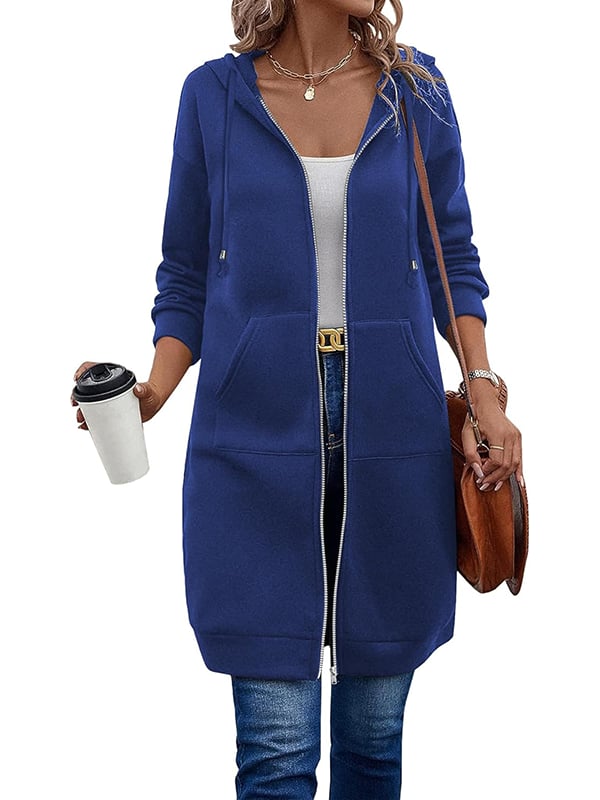 Haven Hills - Long Sleeve Hooded Sweater with Zipper