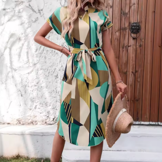 Aria | Colorful dress with trendy print