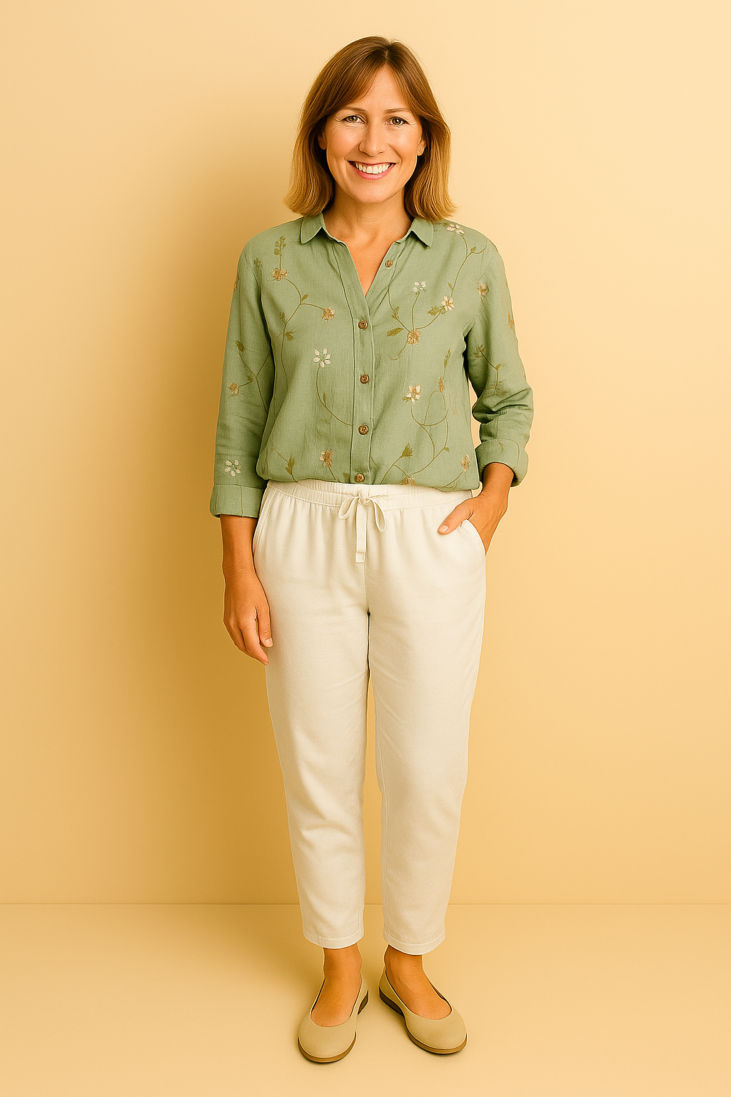 Avril | Elegant blouse with playful prints