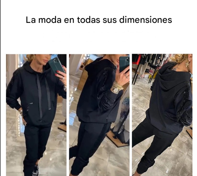 Sofía - 2-Piece Set: Hooded Sweatshirt with Drawstring + Pants