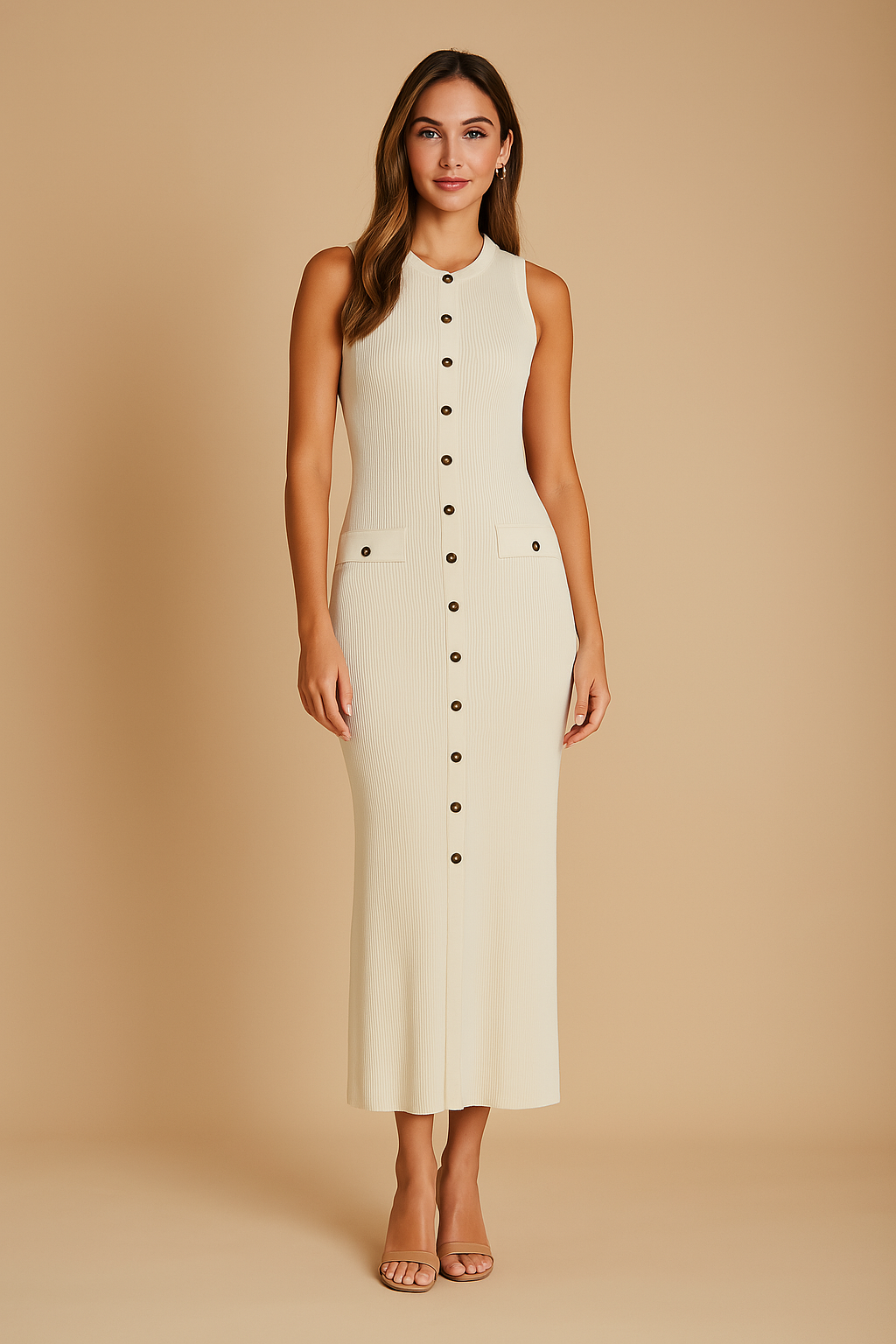 Elisa | Maxi Dress with Golden Details