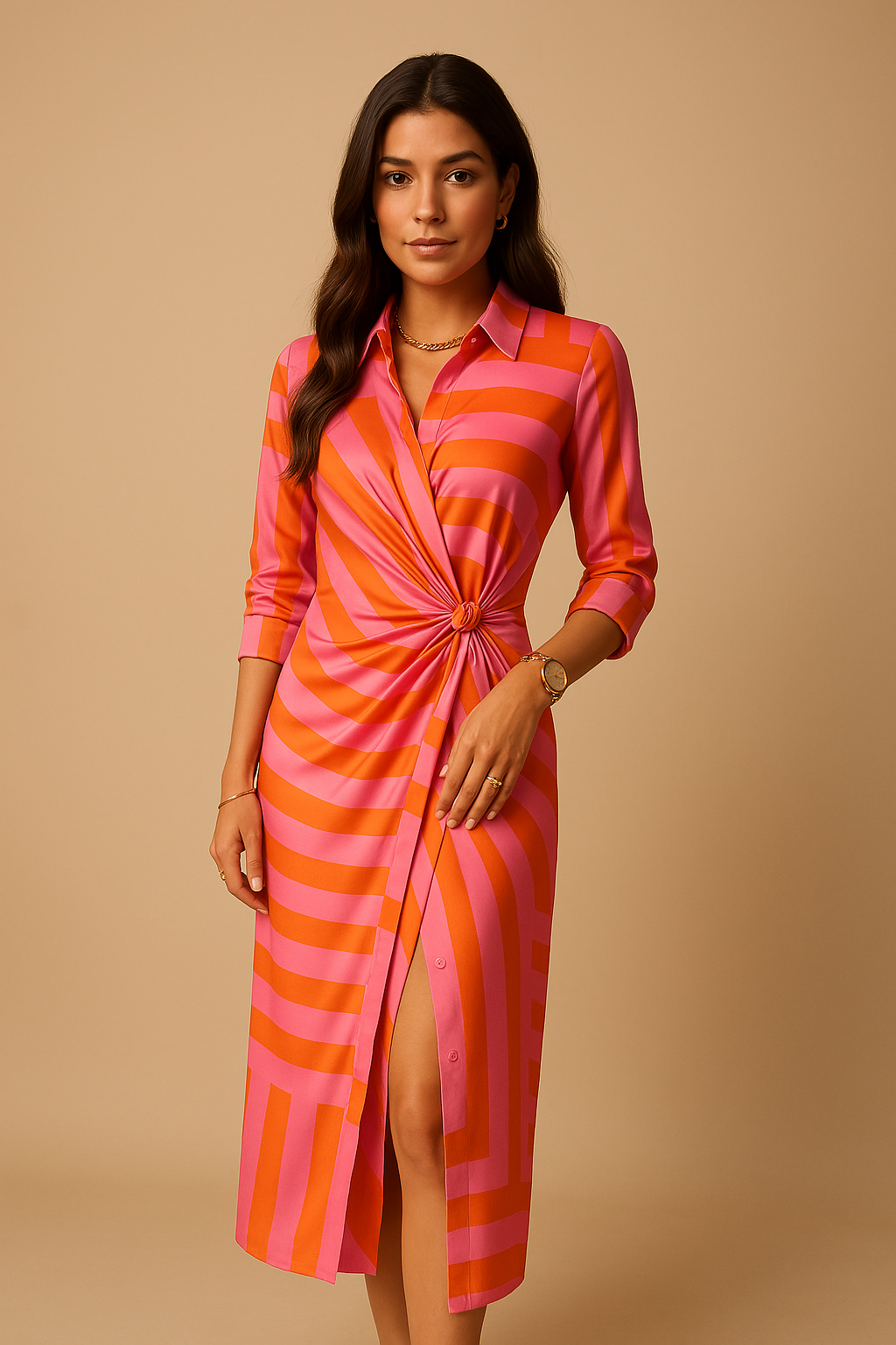 Miglena | Dynamic Dress with Accent