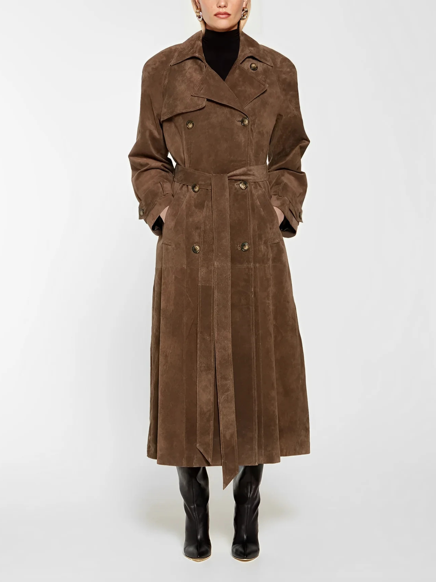 Harrison Suede Trenchcoat