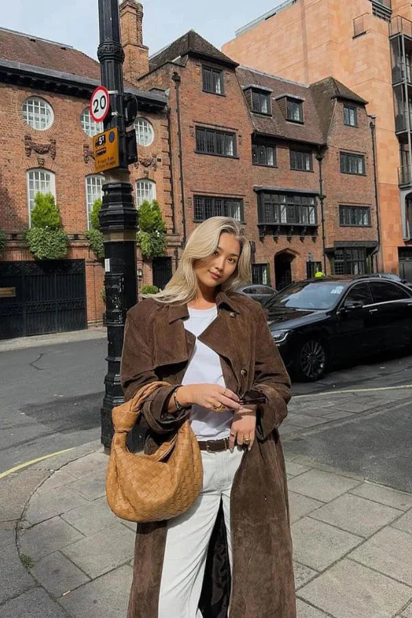 Harrison Suede Trenchcoat